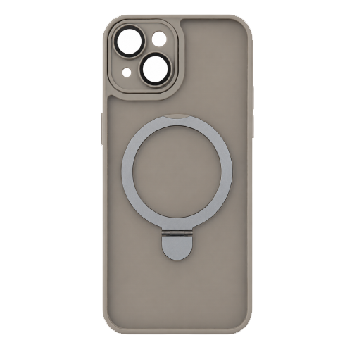 Smoke Magsafe with Magnetic Kickstand Case for Apple iPhone 15 - Gray